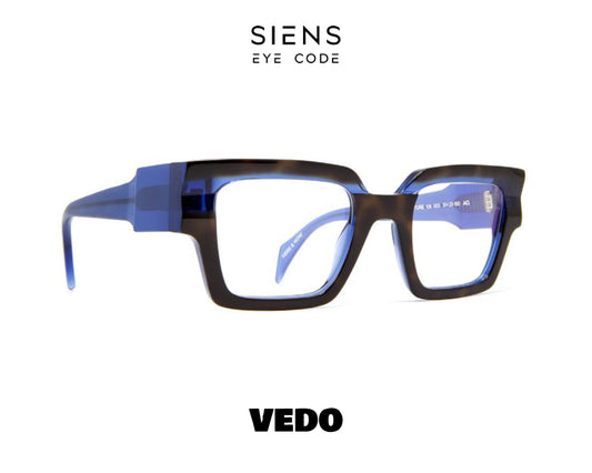 SIENS EYE CODE 108 Square Eyeglasses vedosunglasses.com brown havana blue