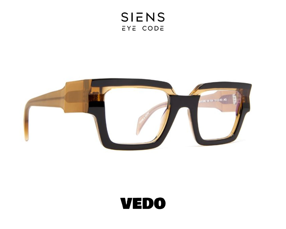 SIENS EYE CODE 108 Square Eyeglasses vedosunglasses.com brown black