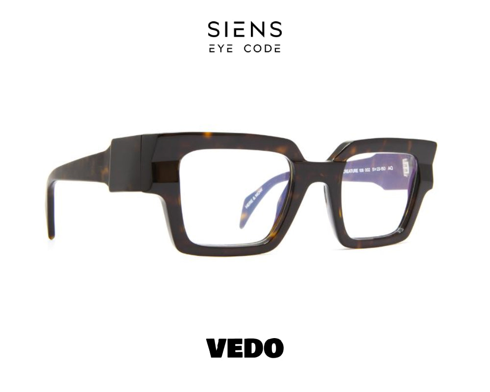 SIENS EYE CODE 108 Square Eyeglasses vedosunglasses.com brown havana