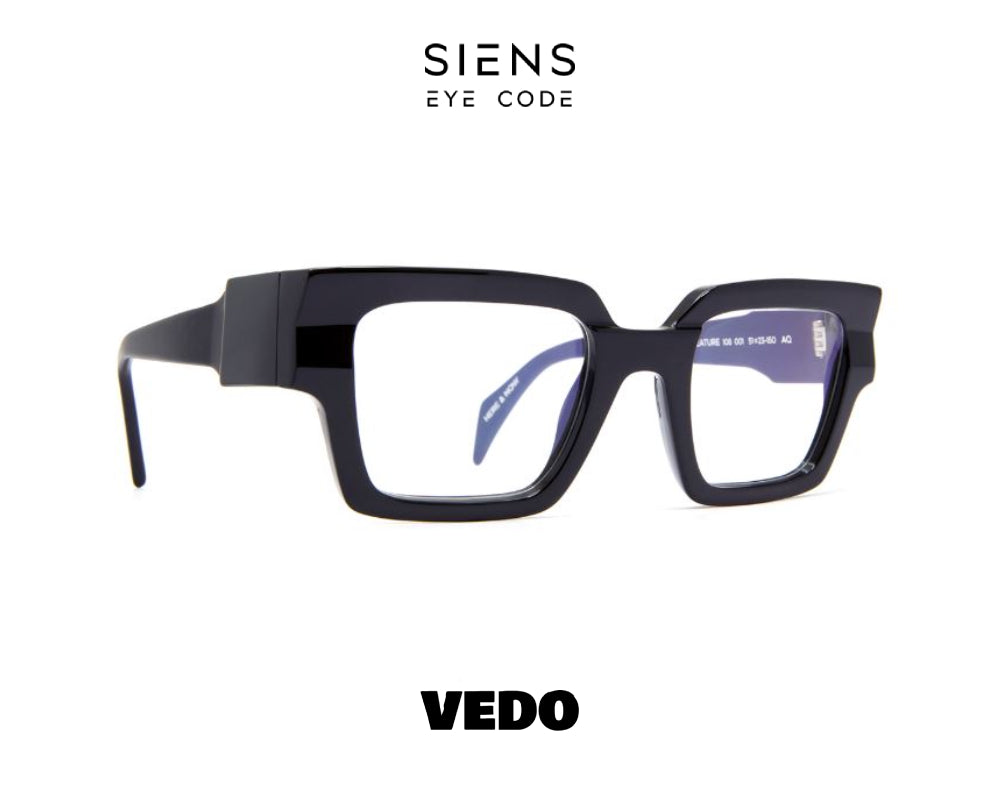 SIENS EYE CODE 108 Square Eyeglasses vedosunglasses.com black