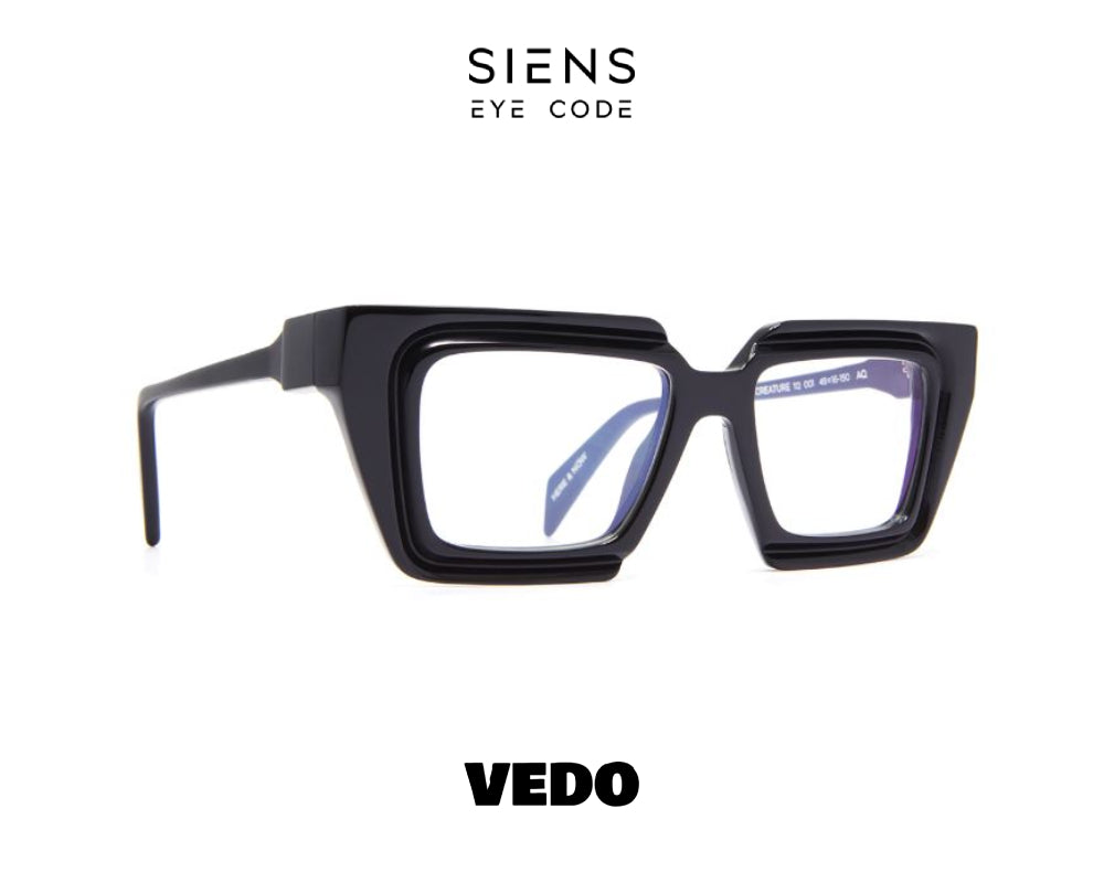 SIENS EYE CODE 112 Squared Cat Eye Eyeglasses vedosunglasses.com black