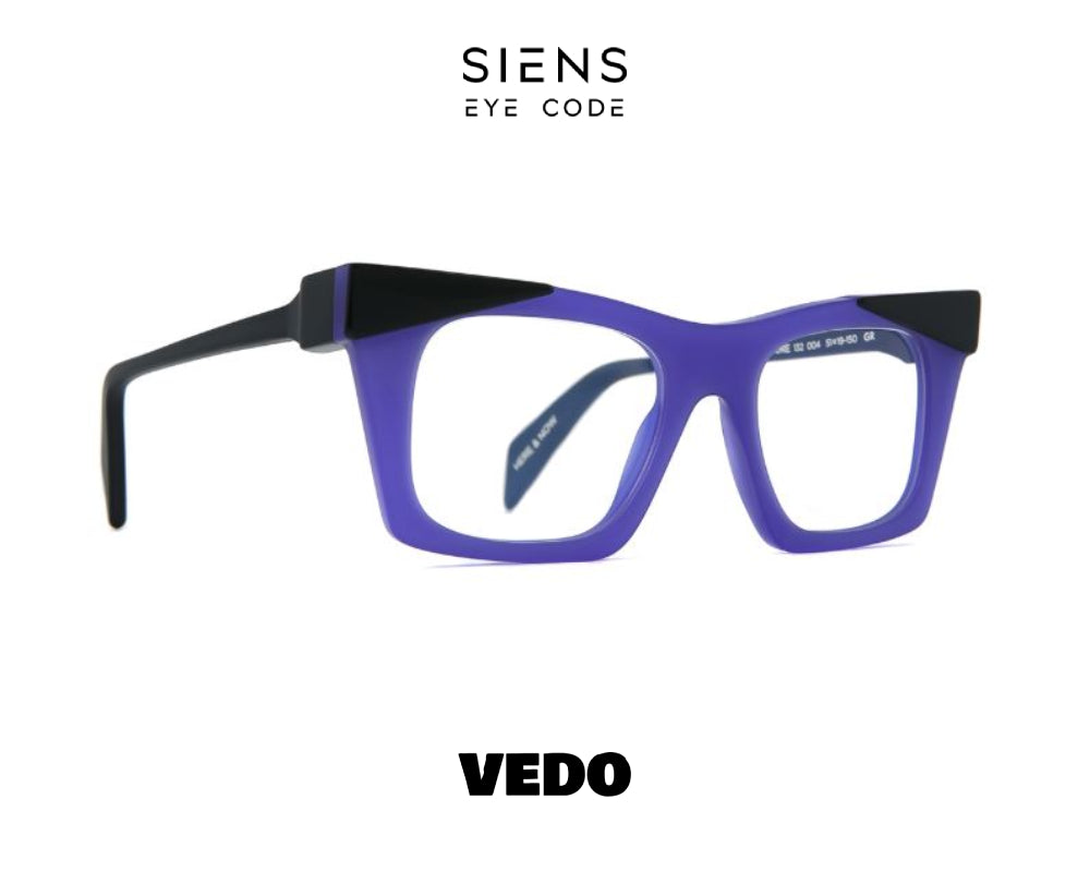 SIENS EYE CODE 132 Cat Eye Rectangular Eyeglasses vedosunglasses.com violet