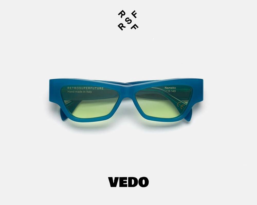 Cat eye bold sunglasses Retrosuperfuture NAMEKO vedosunglasses electric blue