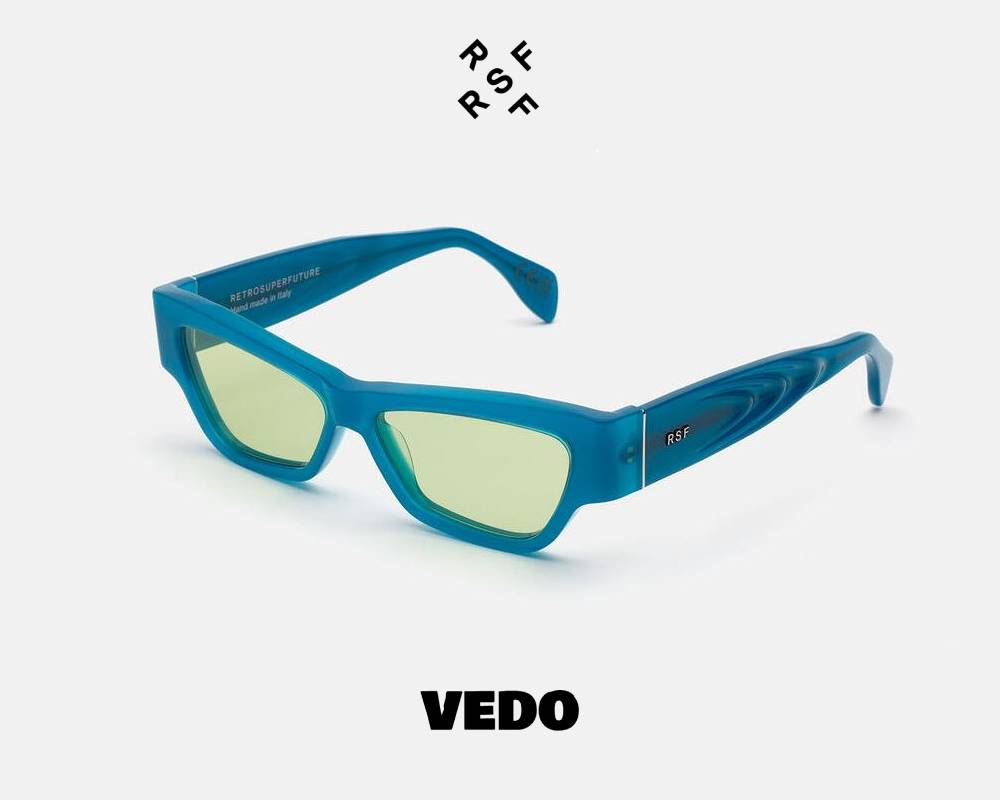 Cat eye bold sunglasses Retrosuperfuture NAMEKO vedosunglasses blue