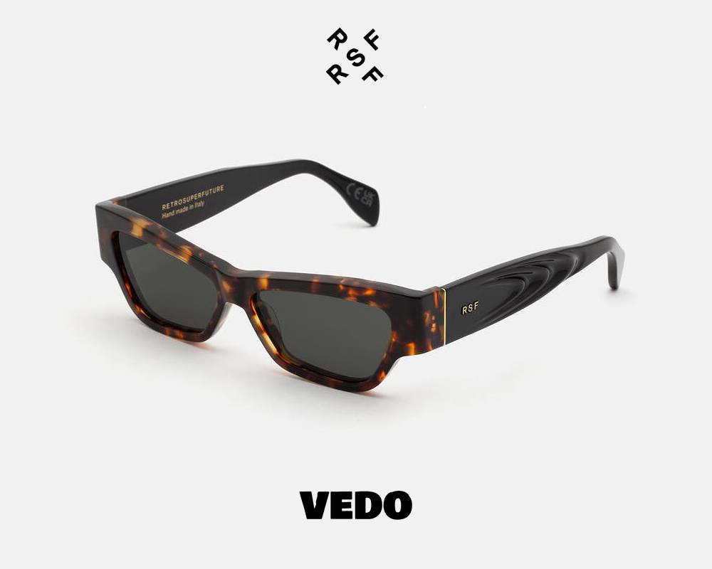 Cat eye bold sunglasses Retrosuperfuture NAMEKO vedosunglasses brown havana