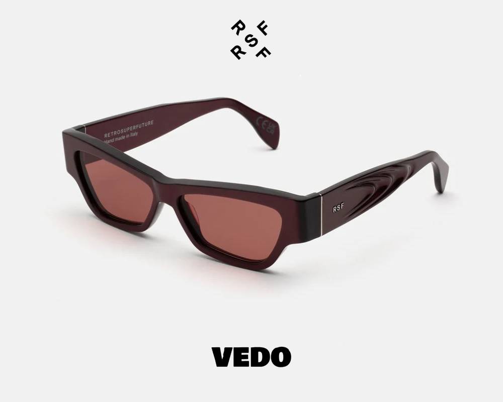 Cat eye bold sunglasses Retrosuperfuture NAMEKO vedosunglasses burgundy