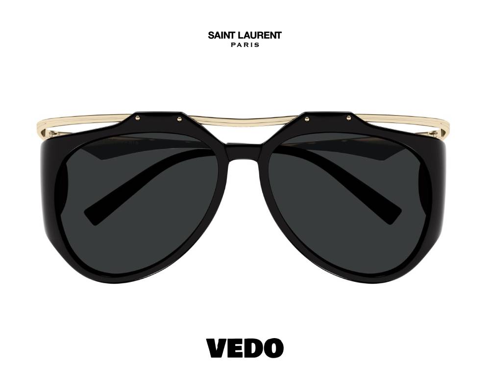 Saint Laurent SL M137 Avant-Garde Aviator Sunglasses vedosunglasses.com black and gold