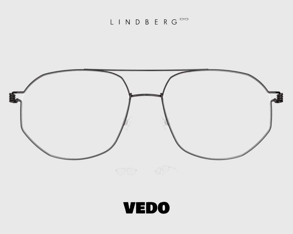 LINDBERG Air Titanium Rim ANDREAS double bridge eyeglasses vedosunglasses gunmetal