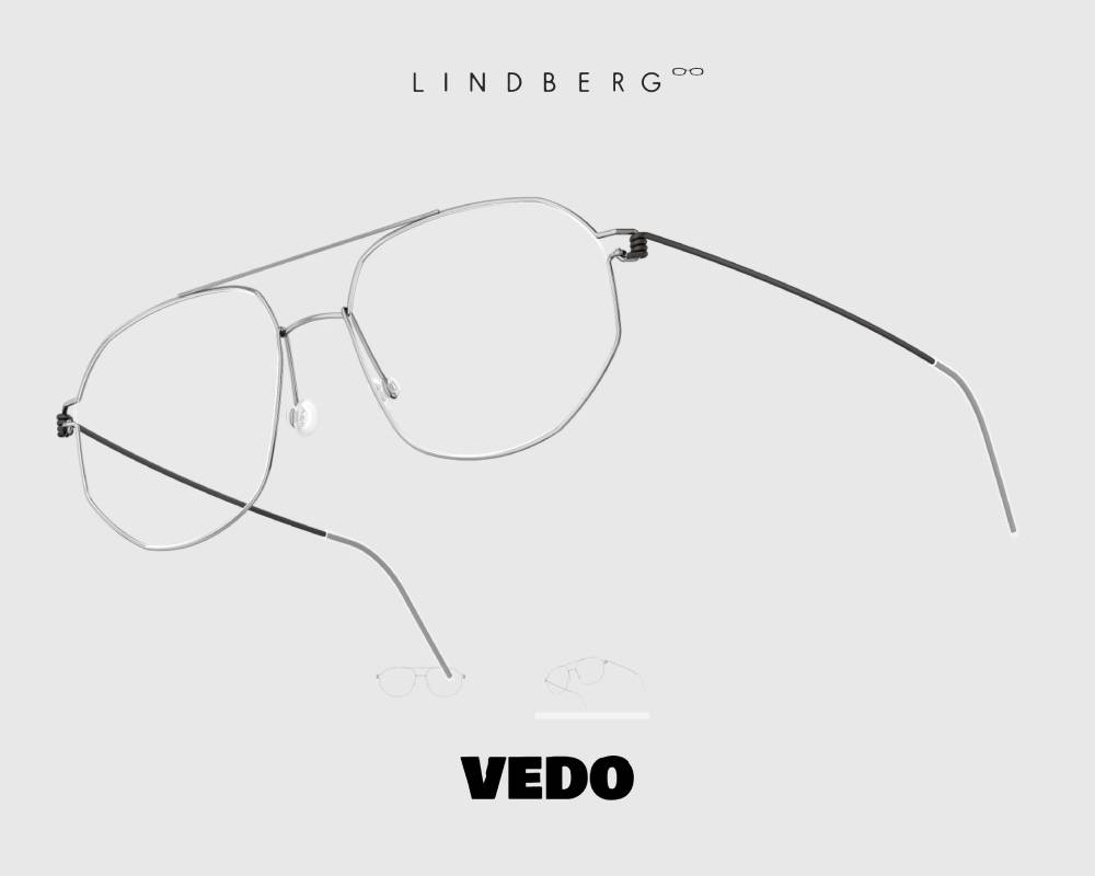 LINDBERG Air Titanium Rim ANDREAS double bridge eyeglasses vedosunglasses silver