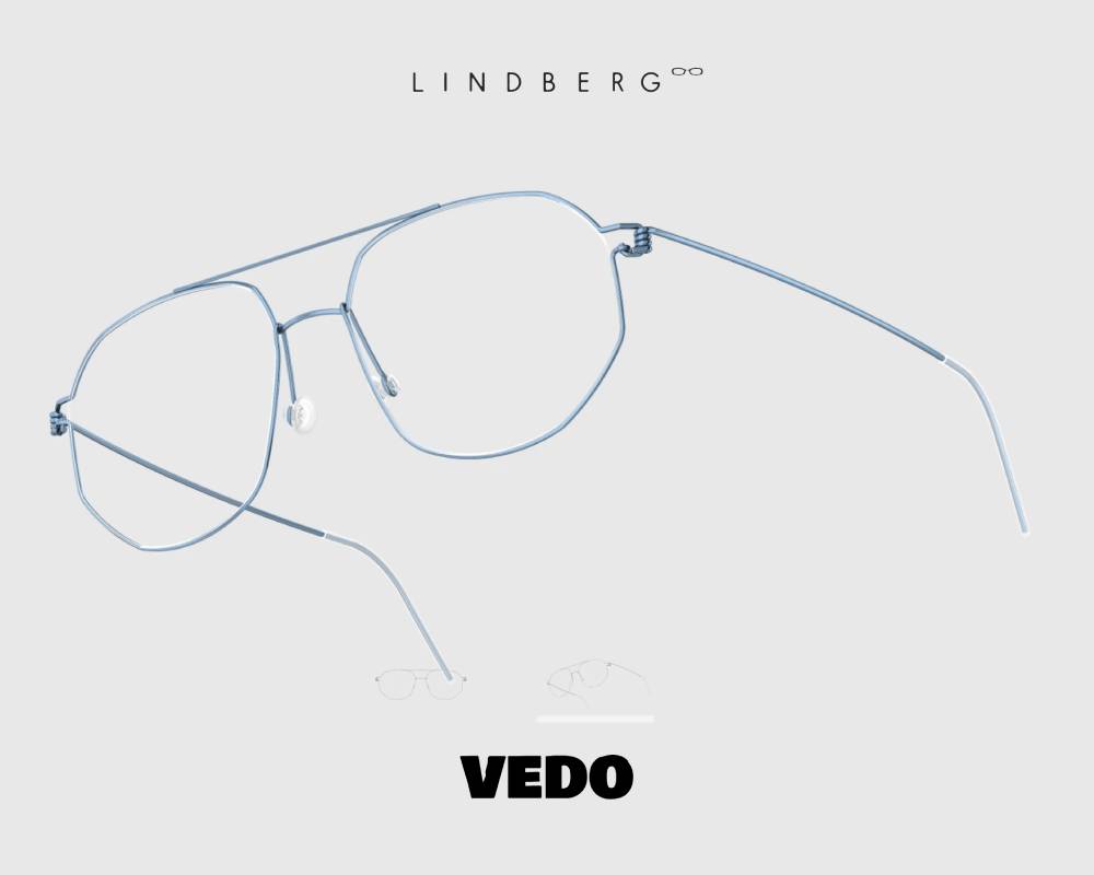 LINDBERG Air Titanium Rim ANDREAS double bridge eyeglasses vedosunglasses light blue
