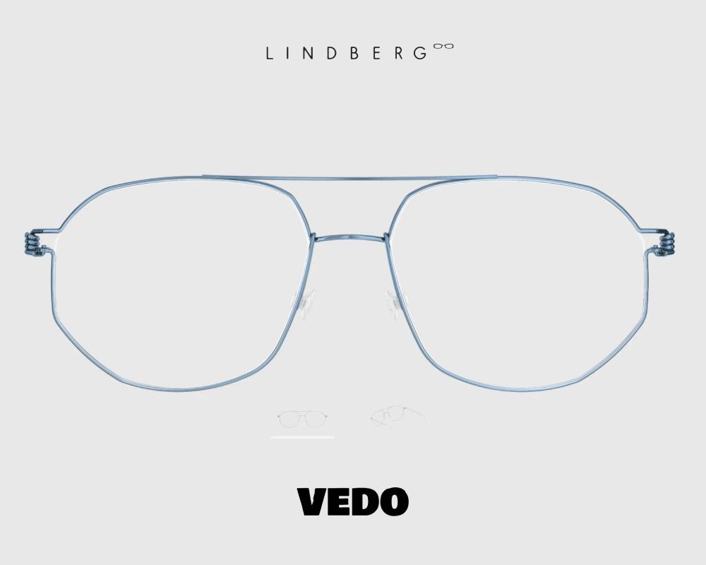 LINDBERG Air Titanium Rim ANDREAS double bridge eyeglasses vedosunglasses light blue