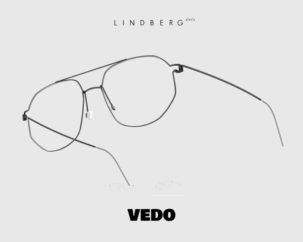 LINDBERG Air Titanium Rim ANDREAS double bridge eyeglasses vedosunglasses gunmetal