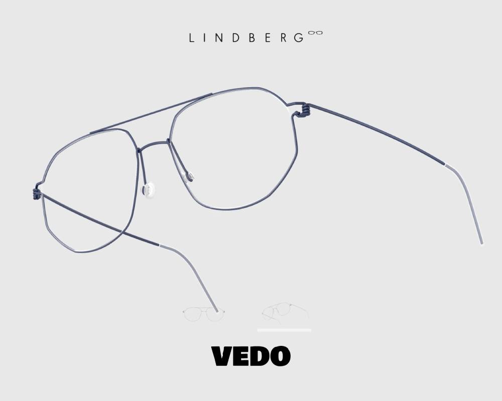LINDBERG Air Titanium Rim ANDREAS double bridge eyeglasses vedosunglasses blue