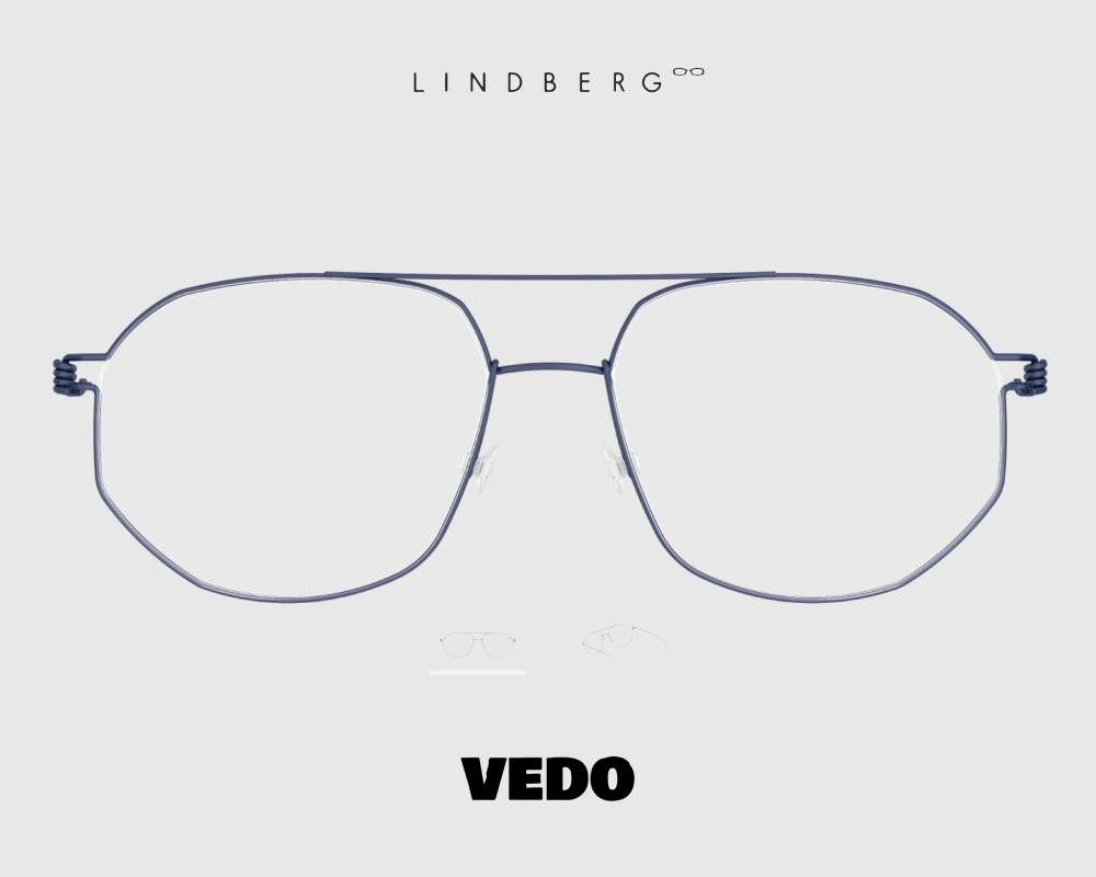 LINDBERG Air Titanium Rim ANDREAS double bridge eyeglasses vedosunglasses blue