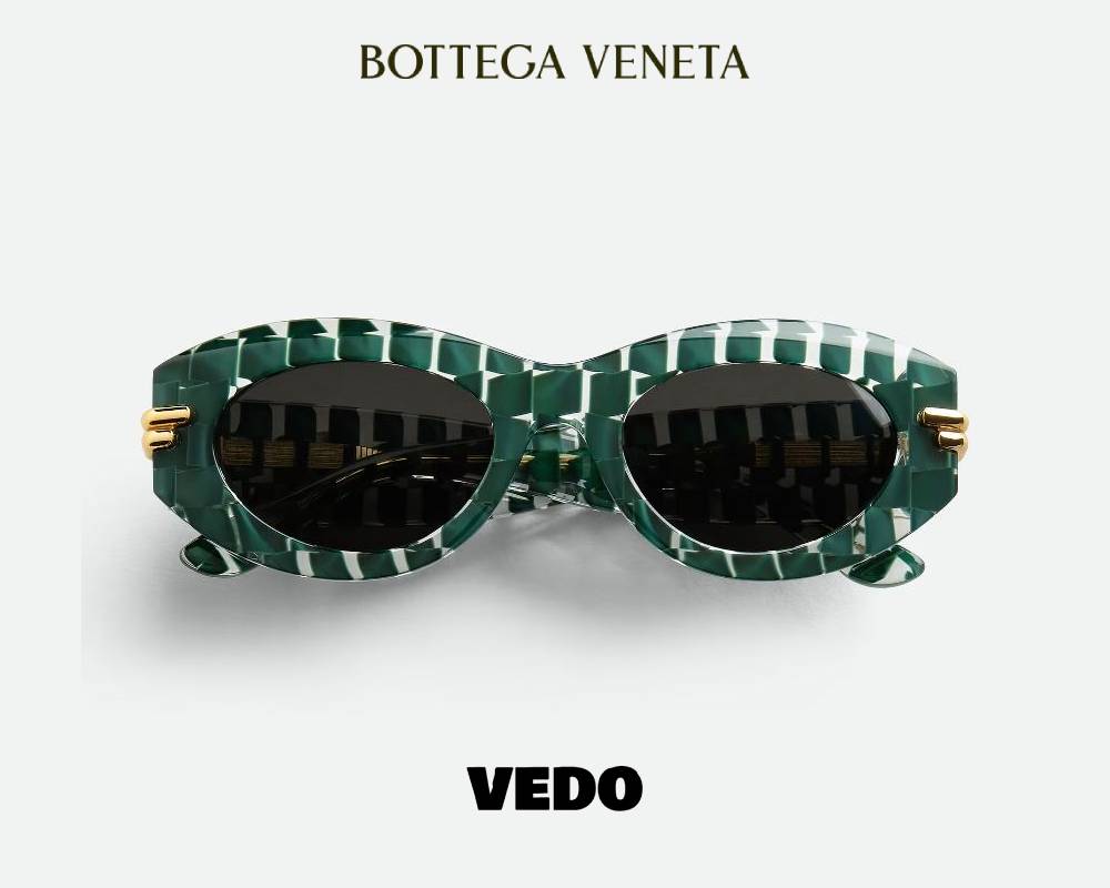 Bottega Veneta Mitre Oval Sunglasses BV1322S