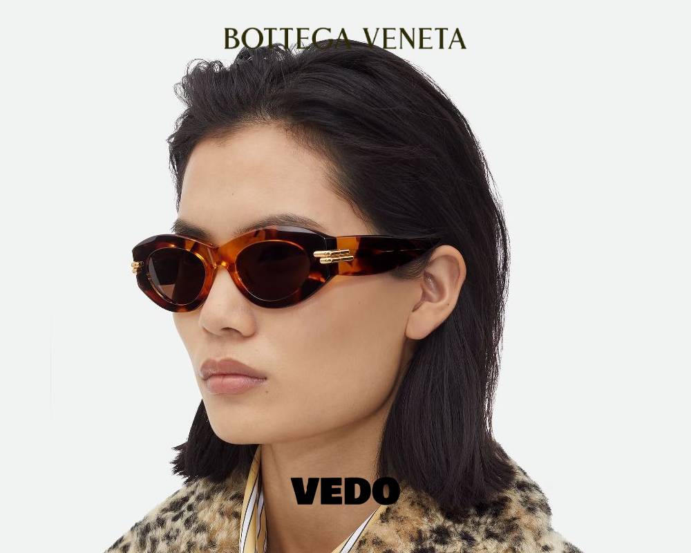 Bottega Veneta Mitre Oval Sunglasses BV1322S