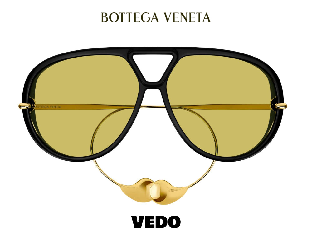 Jewel aviator oversize sunglasses BOTTEGA VENETA BV1273 vedosunglasses black with jewel
