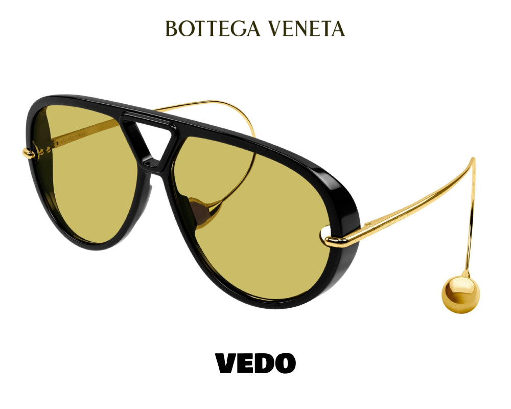 Jewel aviator oversize sunglasses BOTTEGA VENETA BV1273 vedosunglasses black