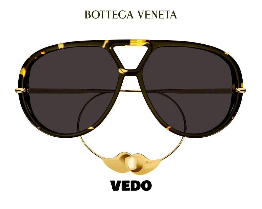Jewel aviator oversize sunglasses BOTTEGA VENETA BV1273 vedosunglasses havana with jewel
