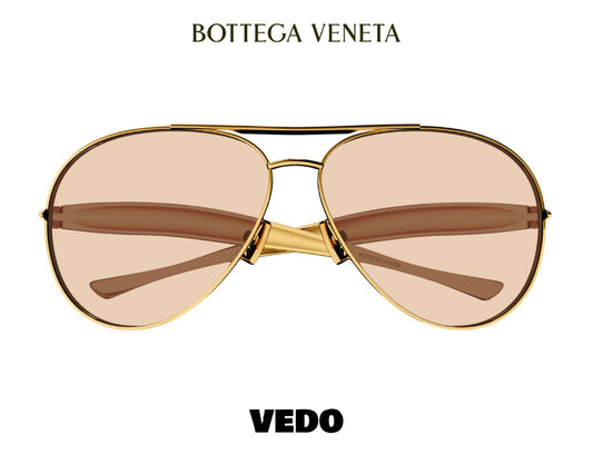 Exclusive aviator drop BOTTEGA VENETA BV1305 sunglasses vedosunglasses gold rose lenses