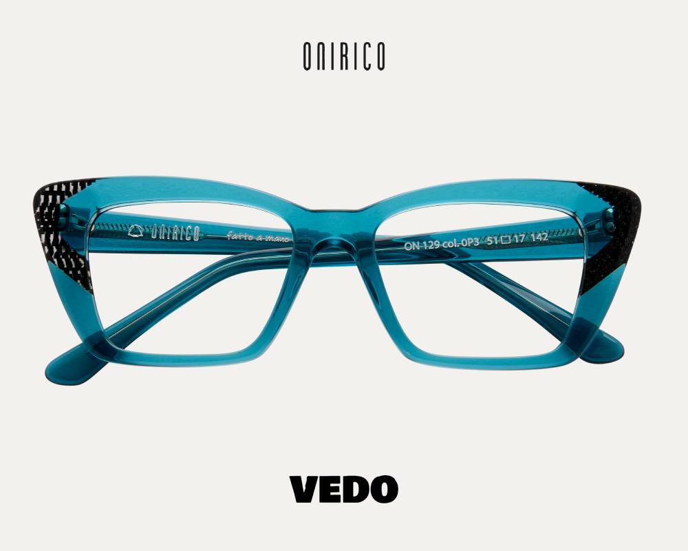 Italy Handmade cat eye eyewear ONIRICO ON 129 vedosunglasses.com blue turquoise crystal