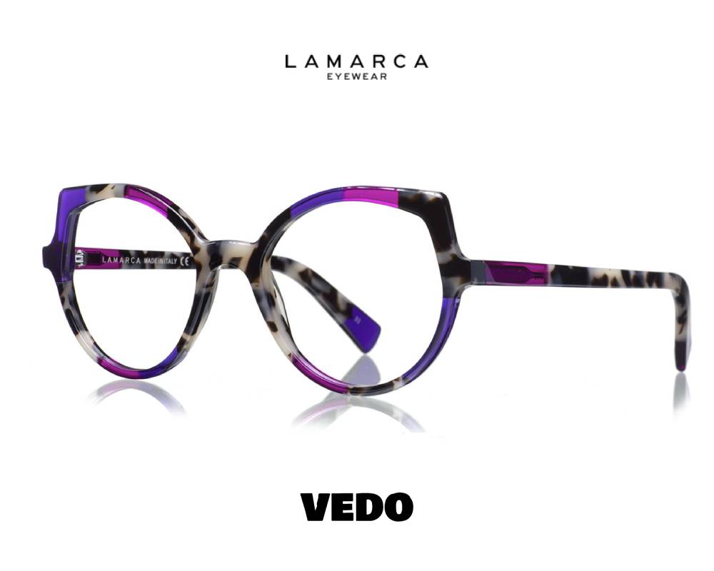 LAMARCA Mosaico 149 roundly cat eye eyeglasses vedosunglassesviolet