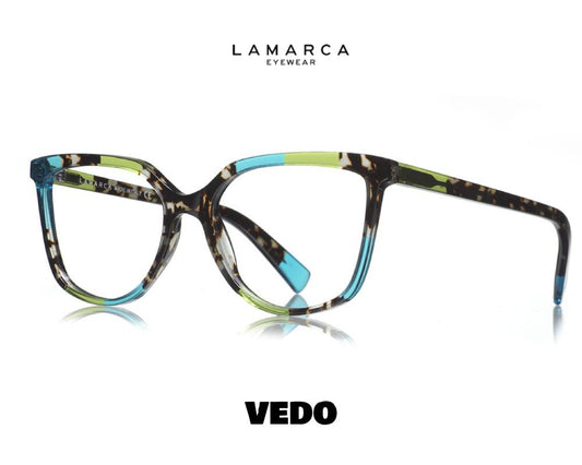 LAMARCA Mosaico 154 cateye eyeglasses vedosunglasses light blue green