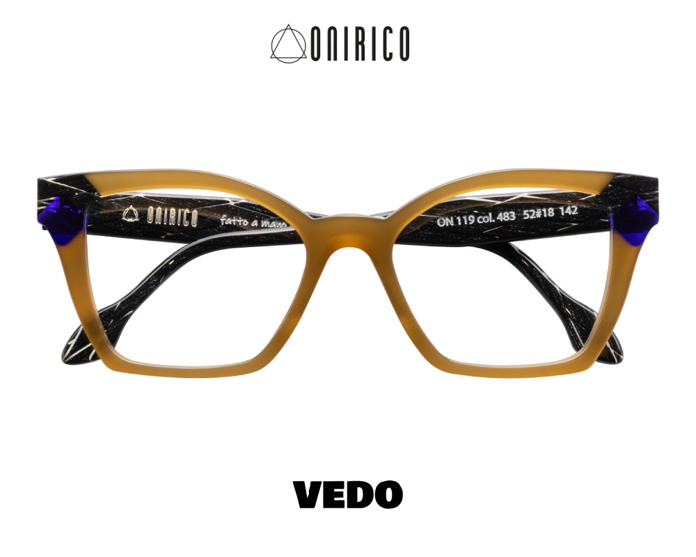 Square cat eye colored eyeglasses ONIRICO ON119 vedosunglasses.com brown black