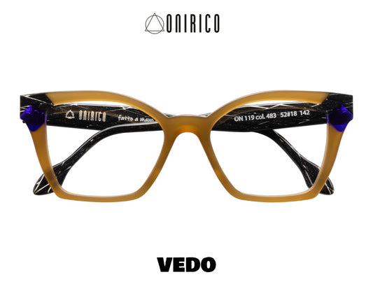 Square cat eye colored eyeglasses ONIRICO ON119 vedosunglasses.com brown black