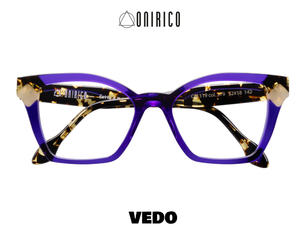 Square cat eye colored eyeglasses ONIRICO ON119 vedosunglasses.com purple rystal