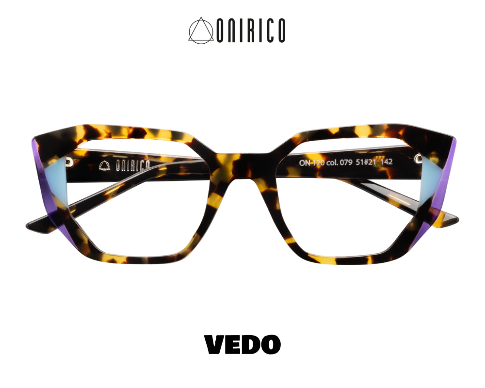 Geometrical woman cat eye eyeglasses ONIRICO ON120 vedosunglasses.com brown havana