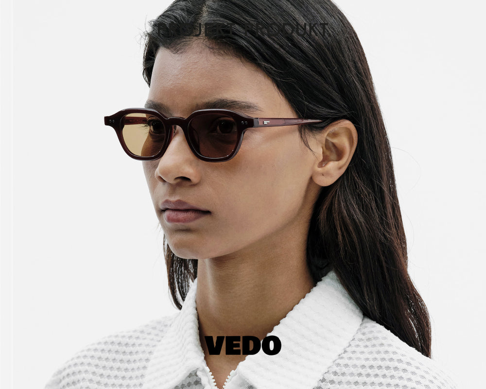 Little square acetate sunglasses PROJEKT PRODUKT RS3 vedosunglasses brown