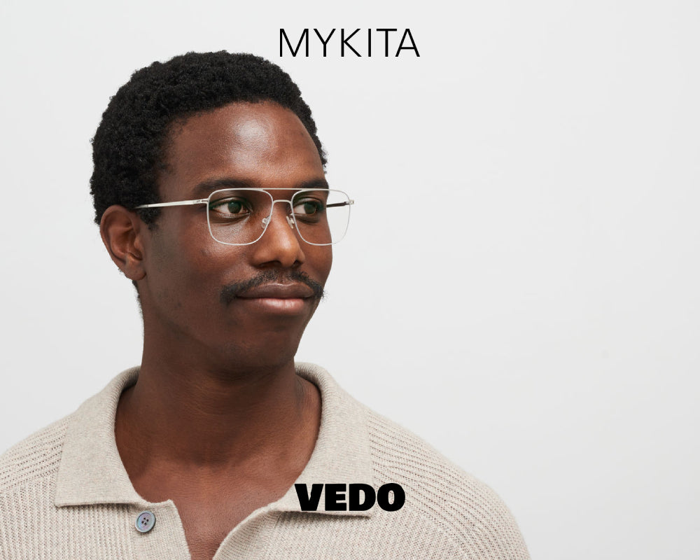 Square aviator eyeglasses MYKITA TOBI vedosunglasses.com silver