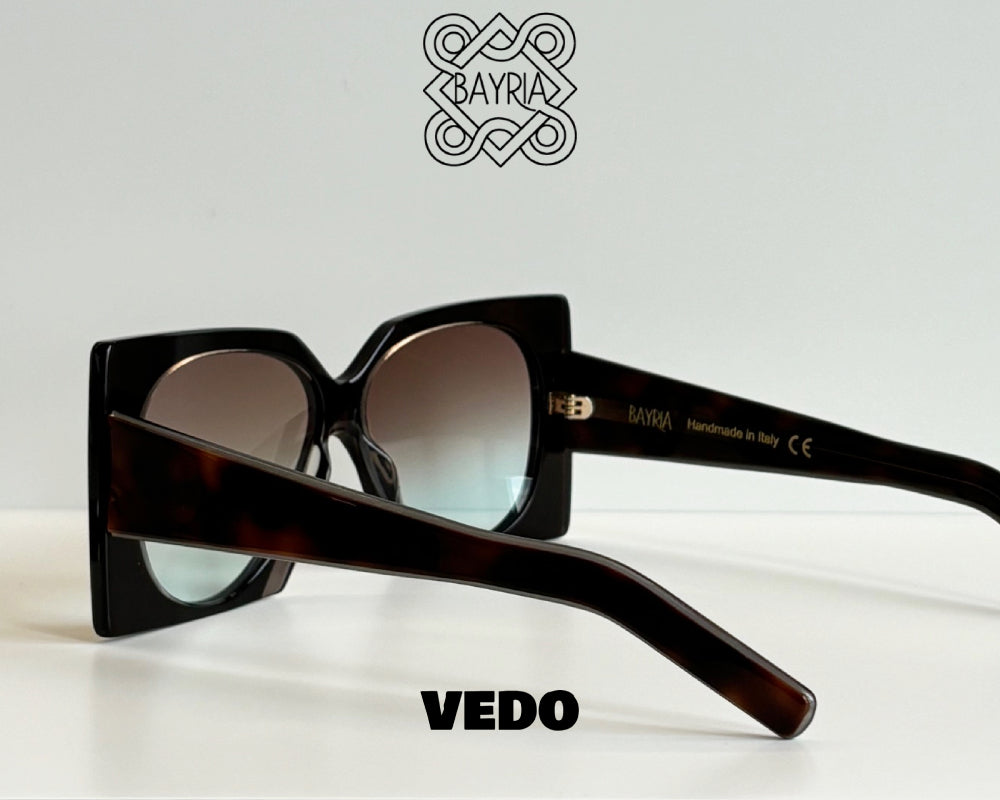 Feminine squared design sunglasses BAYRIA RAVENNAS vedosunglasses.com brown havana