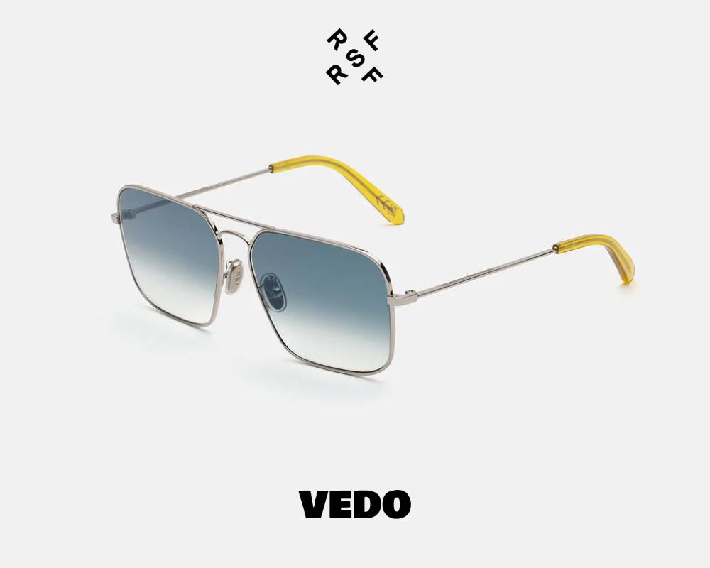 Square metal aviator sunglasses Retrosuperfuture IGGY vedosunglasses silver