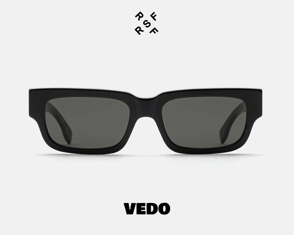 Rectangular vintage shape sunglasses Retrosuperfuture ROMA vedosunglasses black