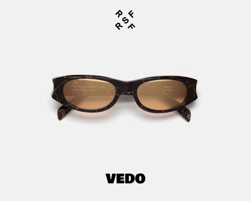 Oval sunglasses new Retrosuperfuture RAZZO vedosunglasses black marble