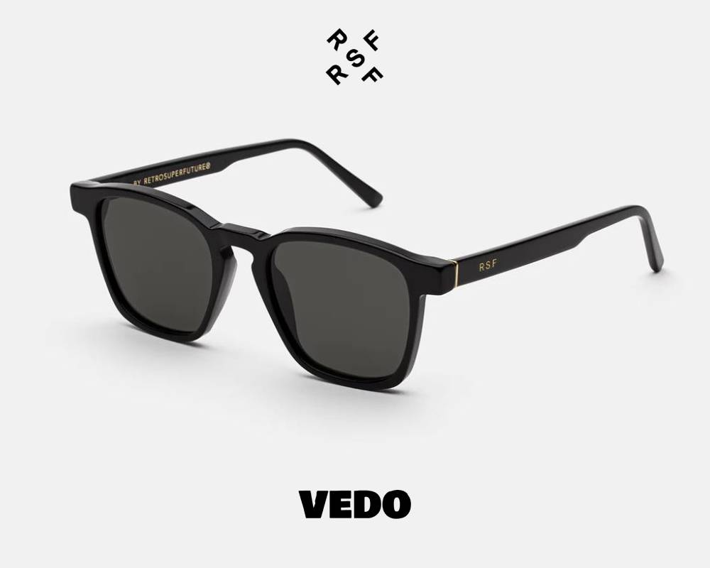 Rectangular sunglasses Retrosuperfuture UNICO vedosunglasses black