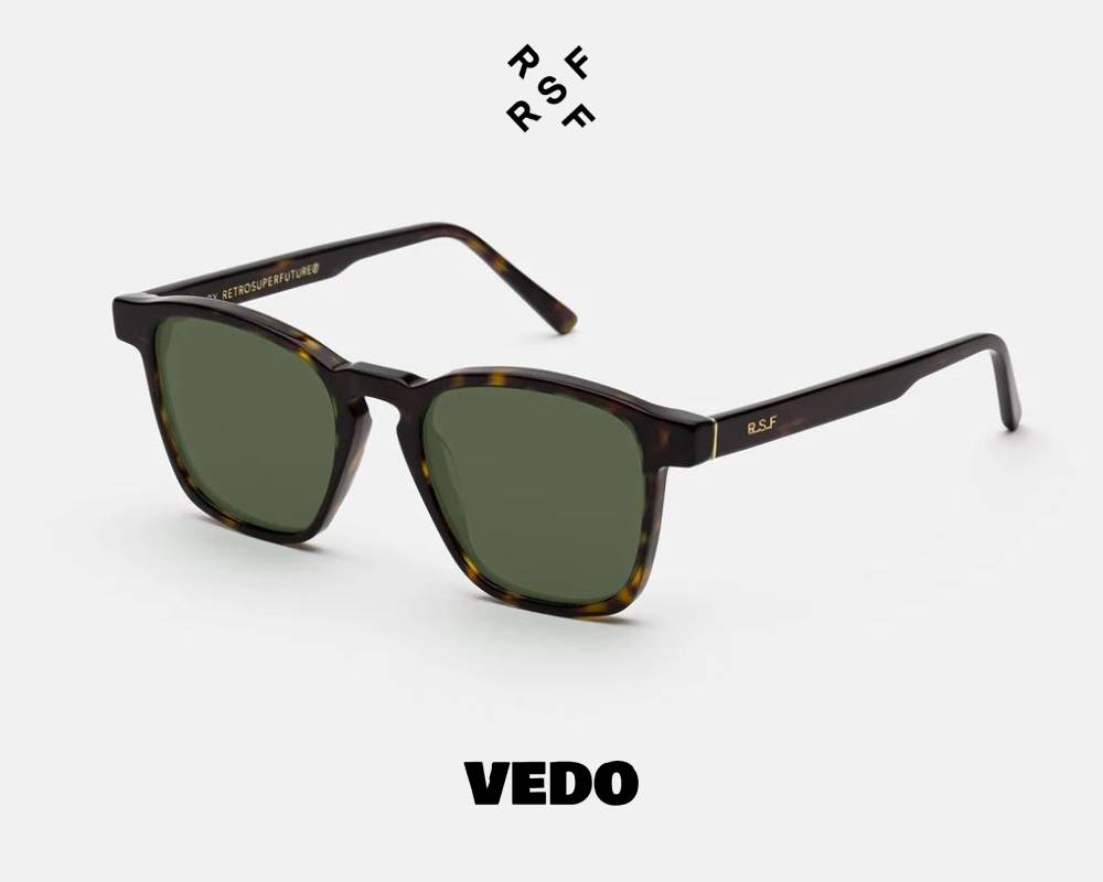 Rectangular sunglasses Retrosuperfuture UNICO vedosunglasses brown havana