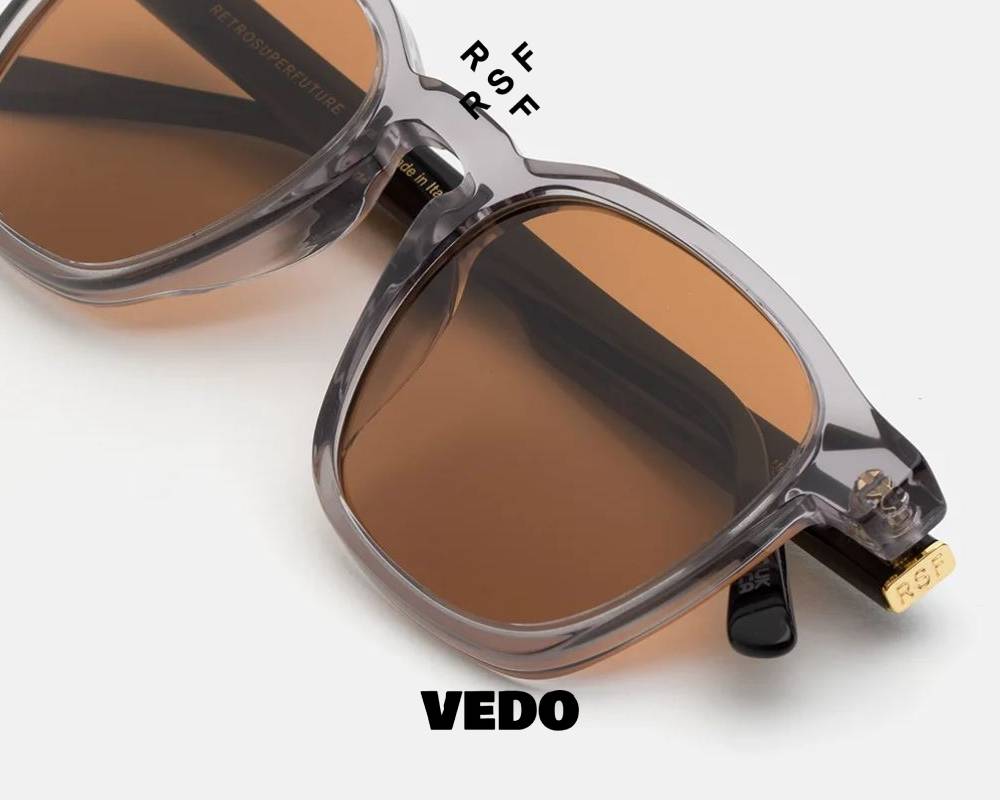 Rectangular sunglasses Retrosuperfuture UNICO vedosunglasses crystal grey