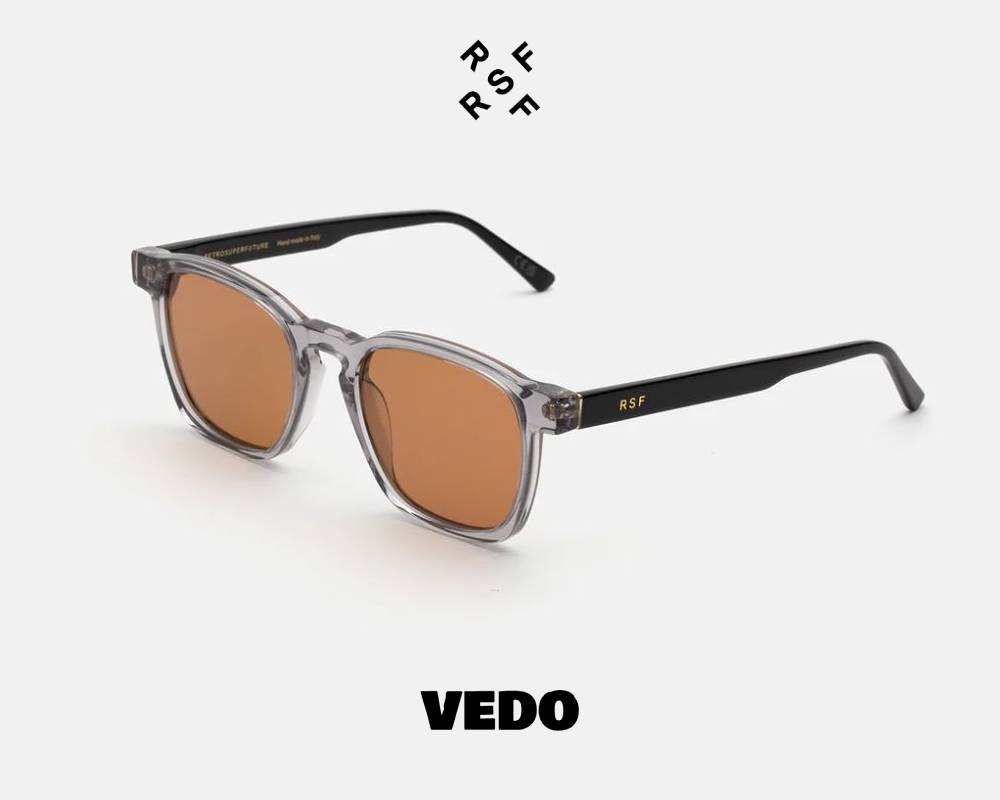 Rectangular sunglasses Retrosuperfuture UNICO vedosunglasses crystal grey