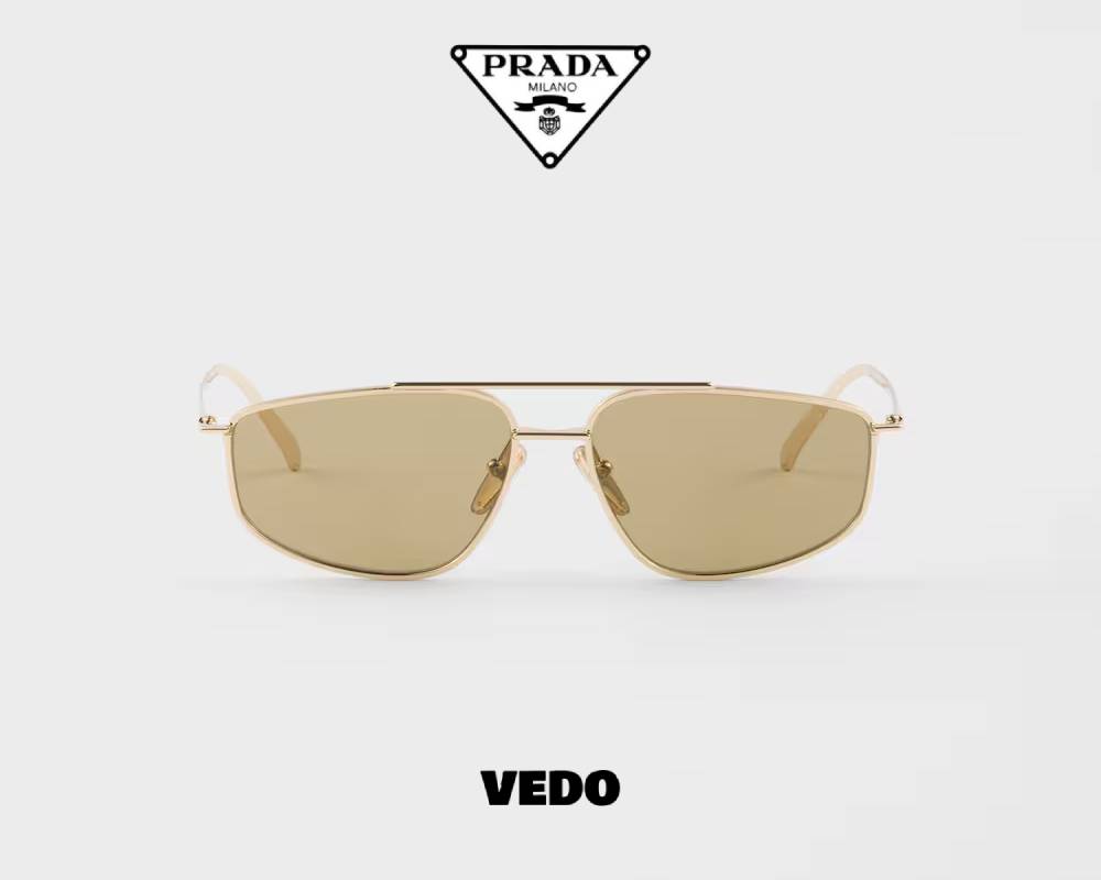 Aviator design Prada SPR C51 Metal Sunglasses gold 
