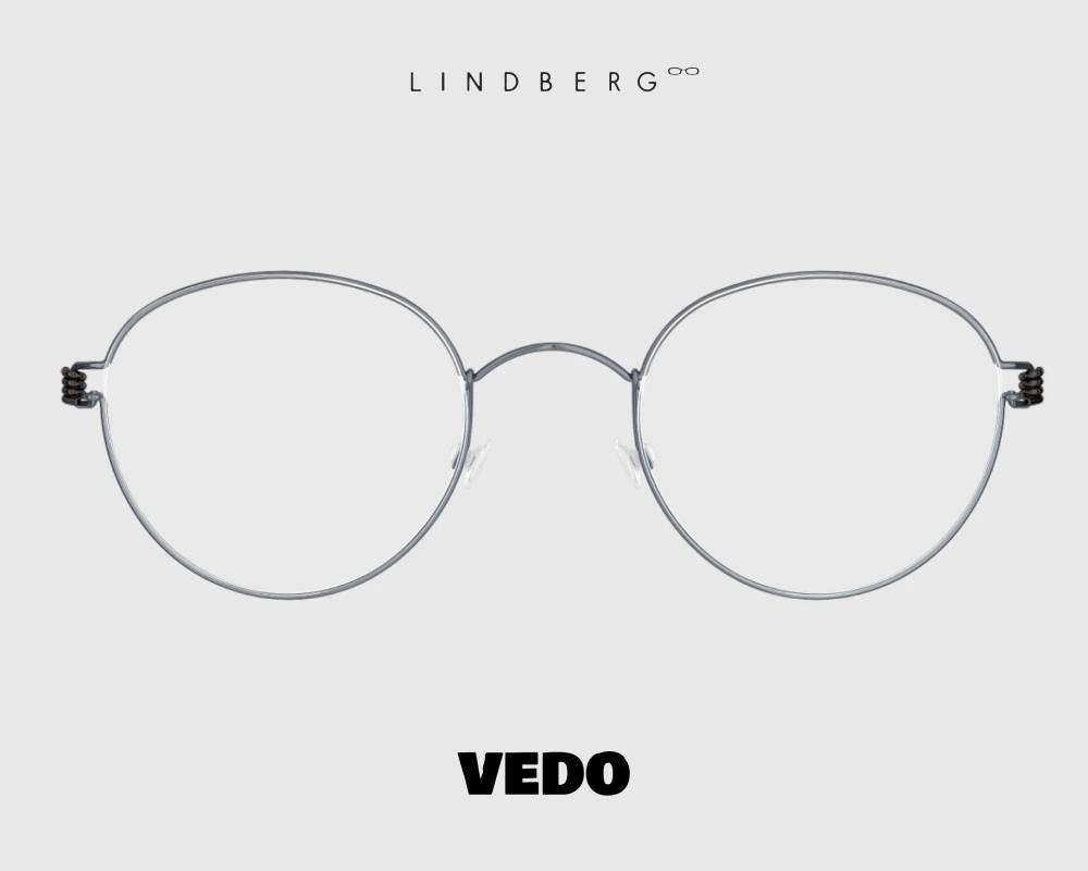 LINDBERG Air Titanium Rim BO round eyeglasses vedosunglasses grey