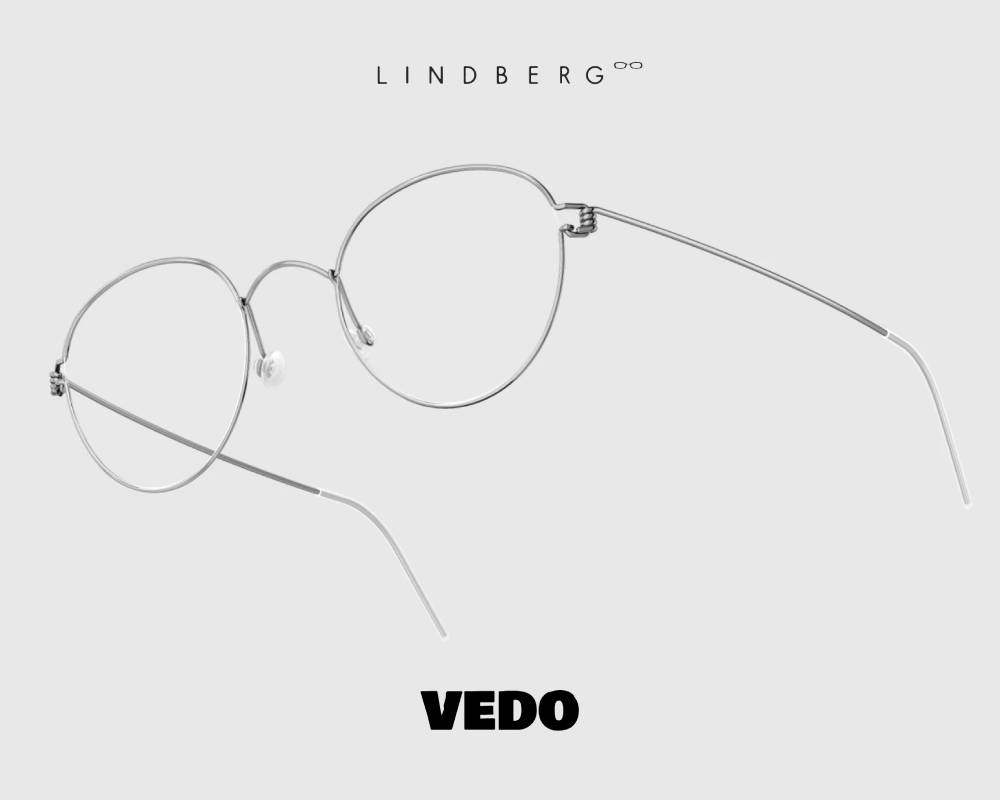 LINDBERG Air Titanium Rim BO round eyeglasses vedosunglasses silver