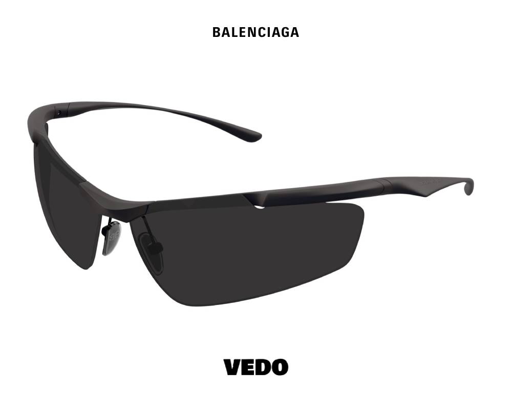 Balenciaga BB046 Wraparound Sunglasses vedosunglasses.com black