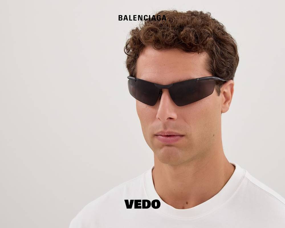 Balenciaga BB046 Wraparound Sunglasses vedosunglasses.com black