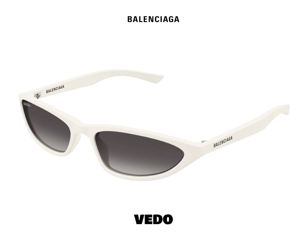 Balenciaga BB 0402S Tiny Wrap Feminine Sunglasses vedosunglasses.com white