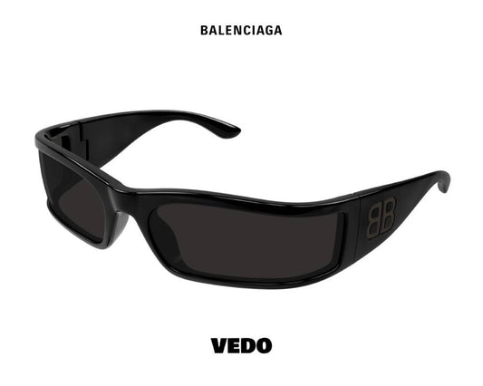Balenciaga BB 0458S Wraparound Sunglasses total black