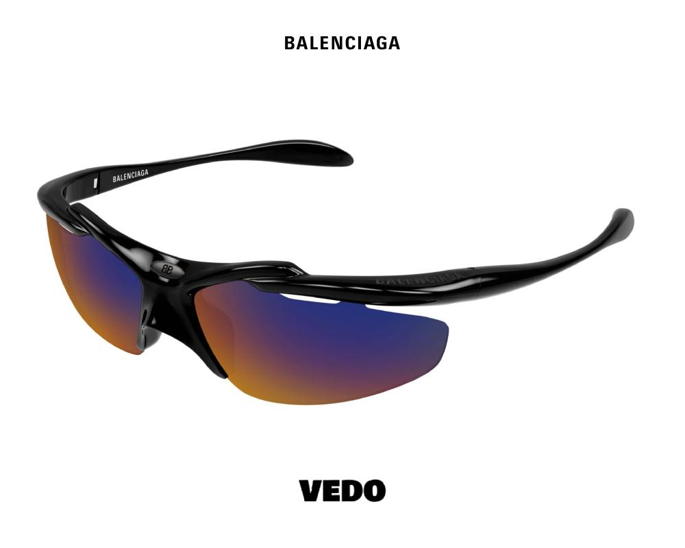 Balenciaga BB 0464S Sporty Wraparound Sunglasses vedosunglasses.com violet