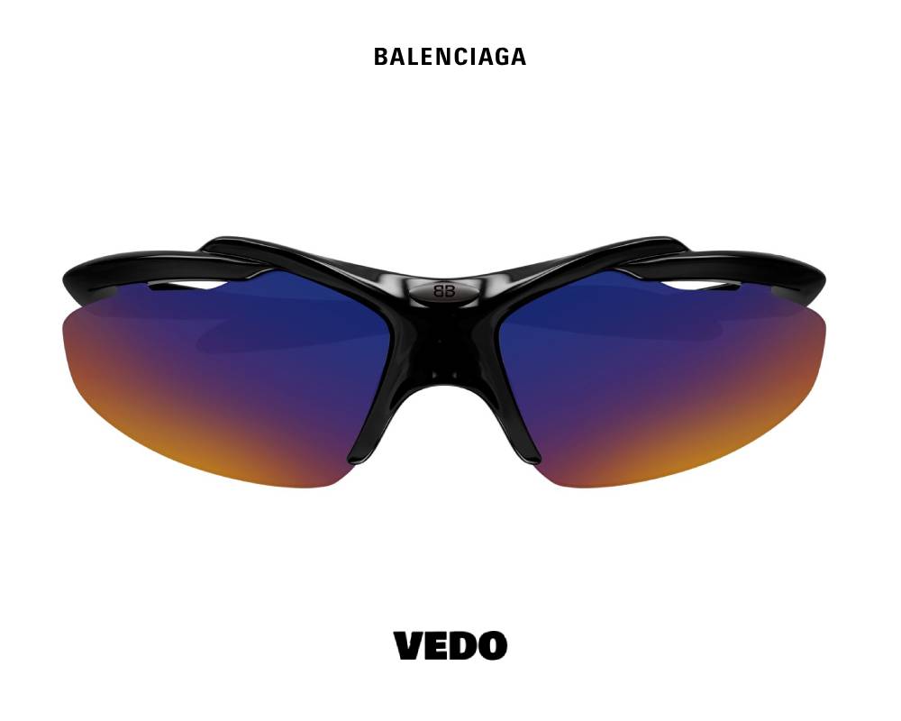 Balenciaga BB 0464S Sporty Wraparound Sunglasses vedosunglasses.com violet